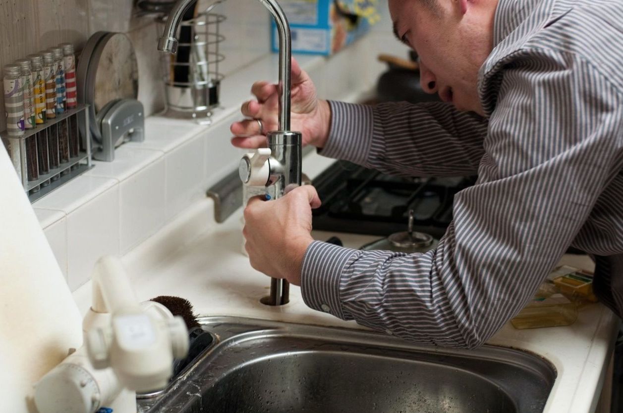 Restored kitchen plumbing