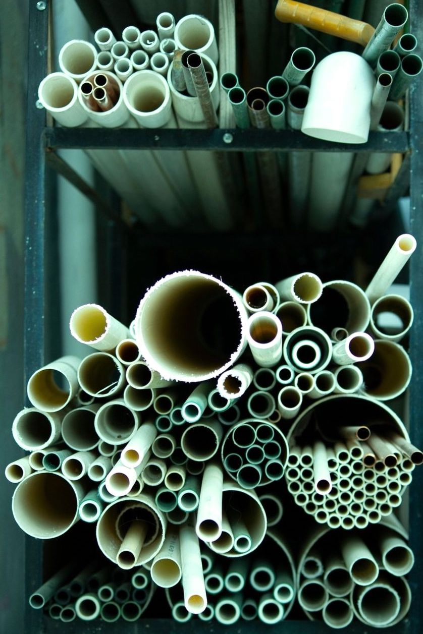 Burst pipe under a sink